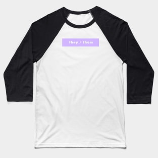 they / them - purple Baseball T-Shirt